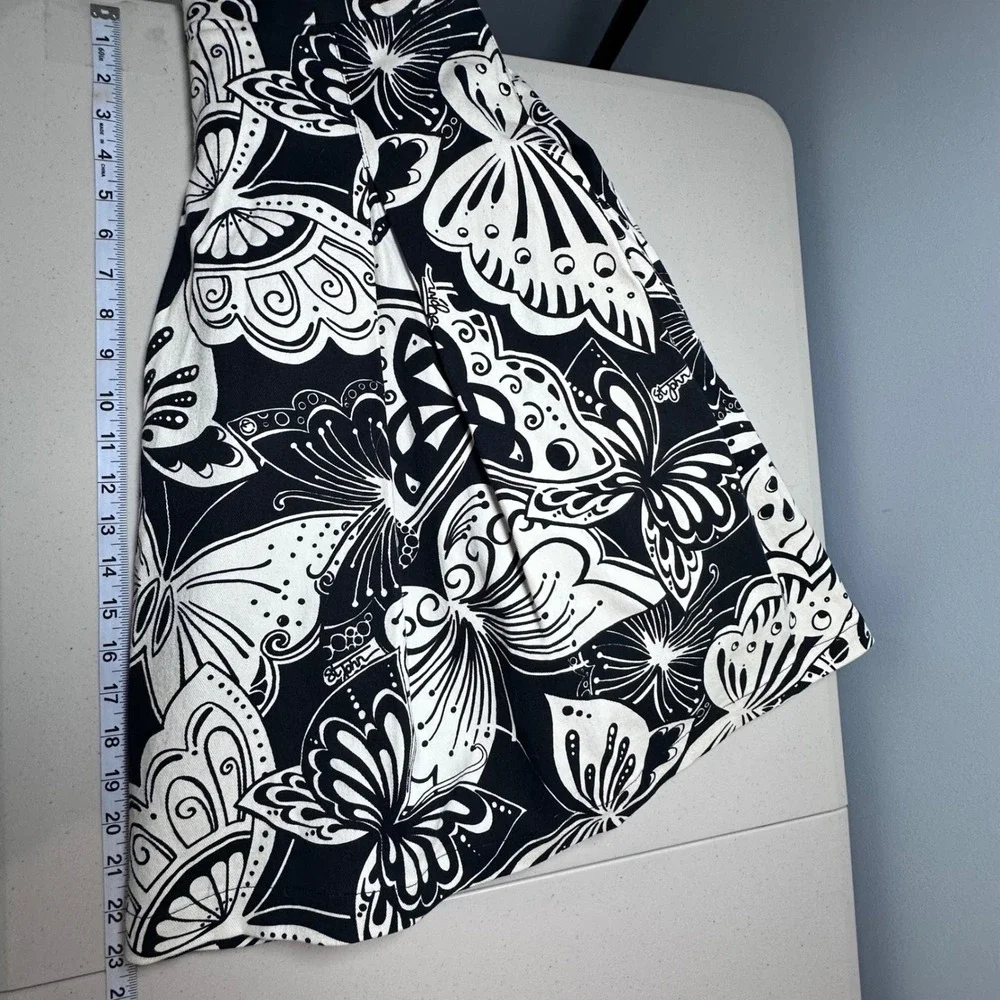 St.‎ John Sport Skater Pleated A Line Skirt AOP Butterfly Print Statement
